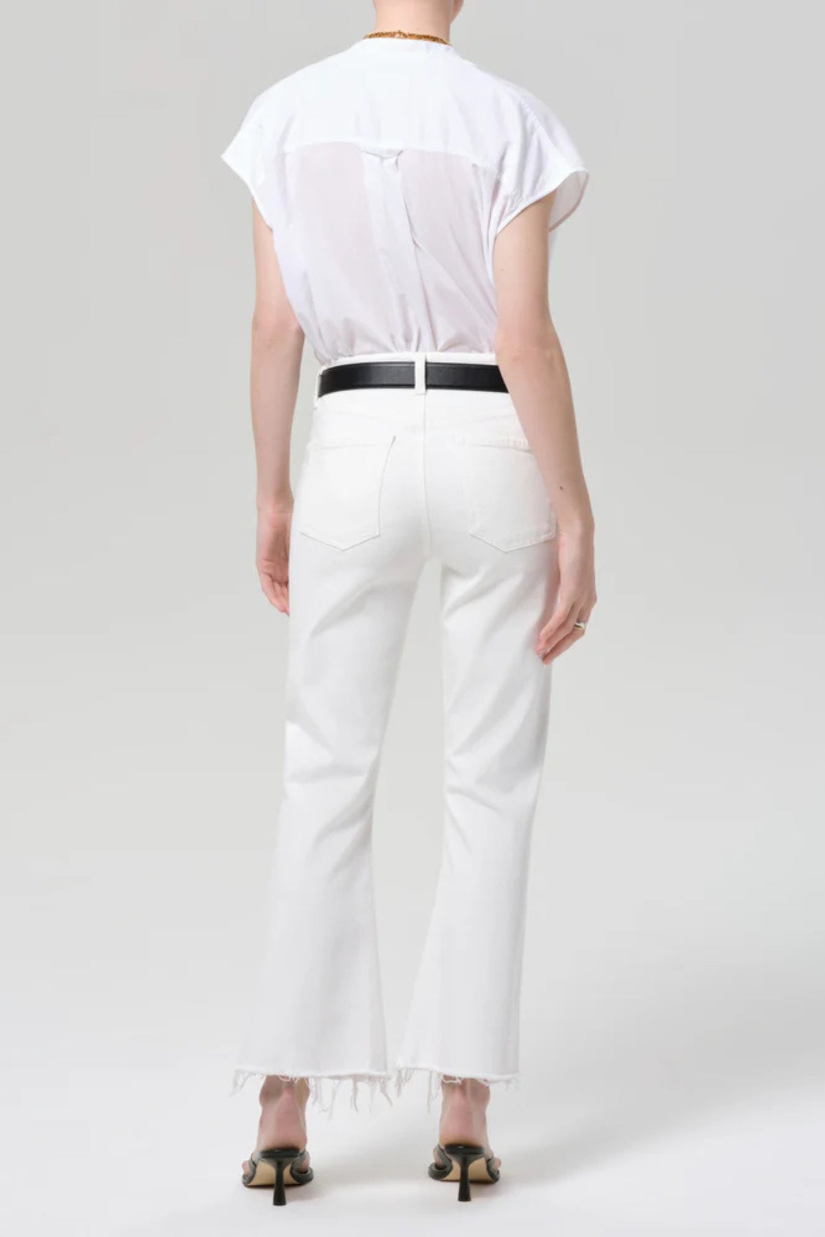 COH | Goldie Kick Flare Raw Hem Soft White