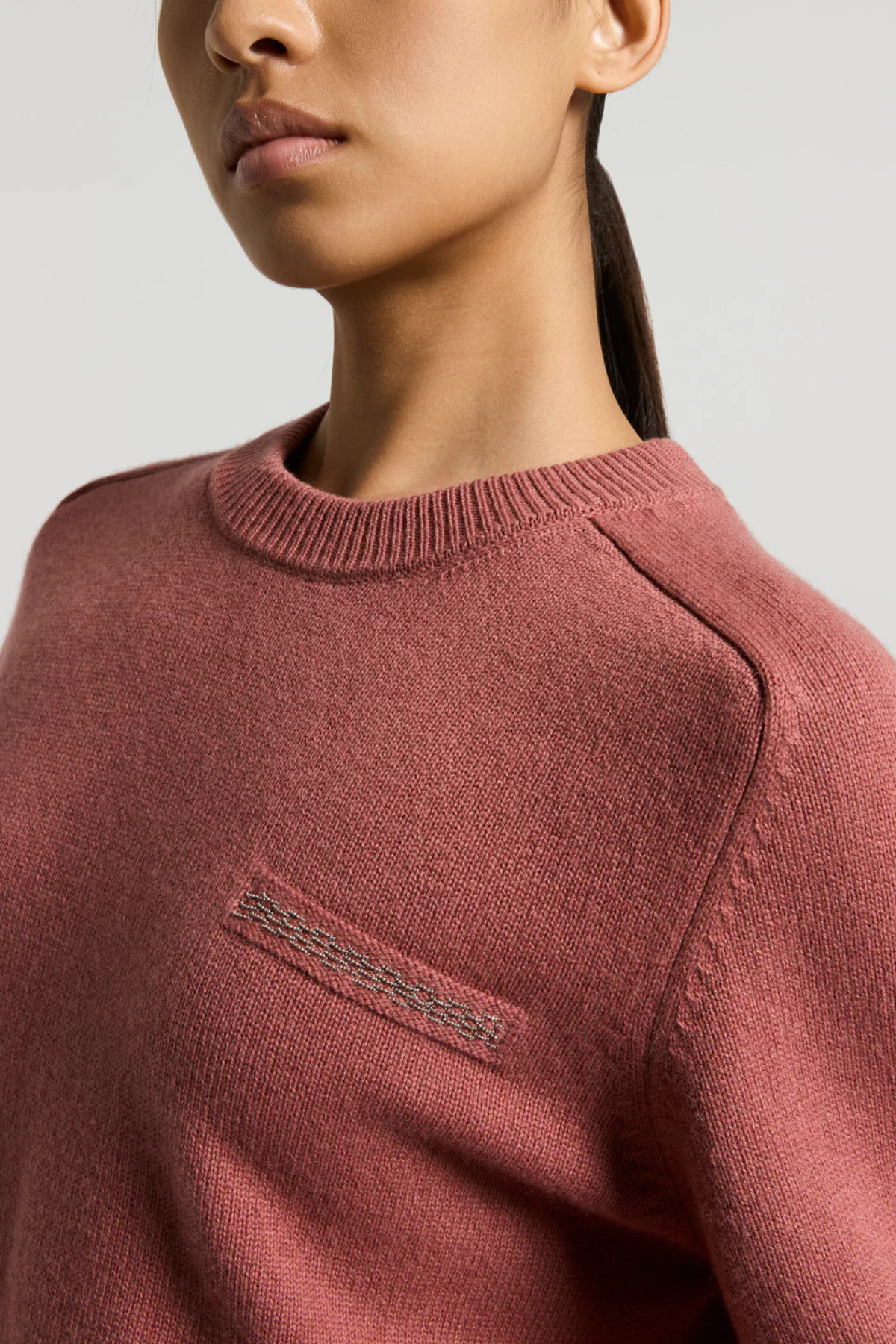 Peserico Rust Knitted Silk Cashmere Sweater
