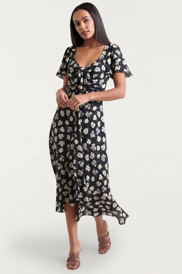CINQ A SEPT | Mini Tossed Poppies Isha Dress