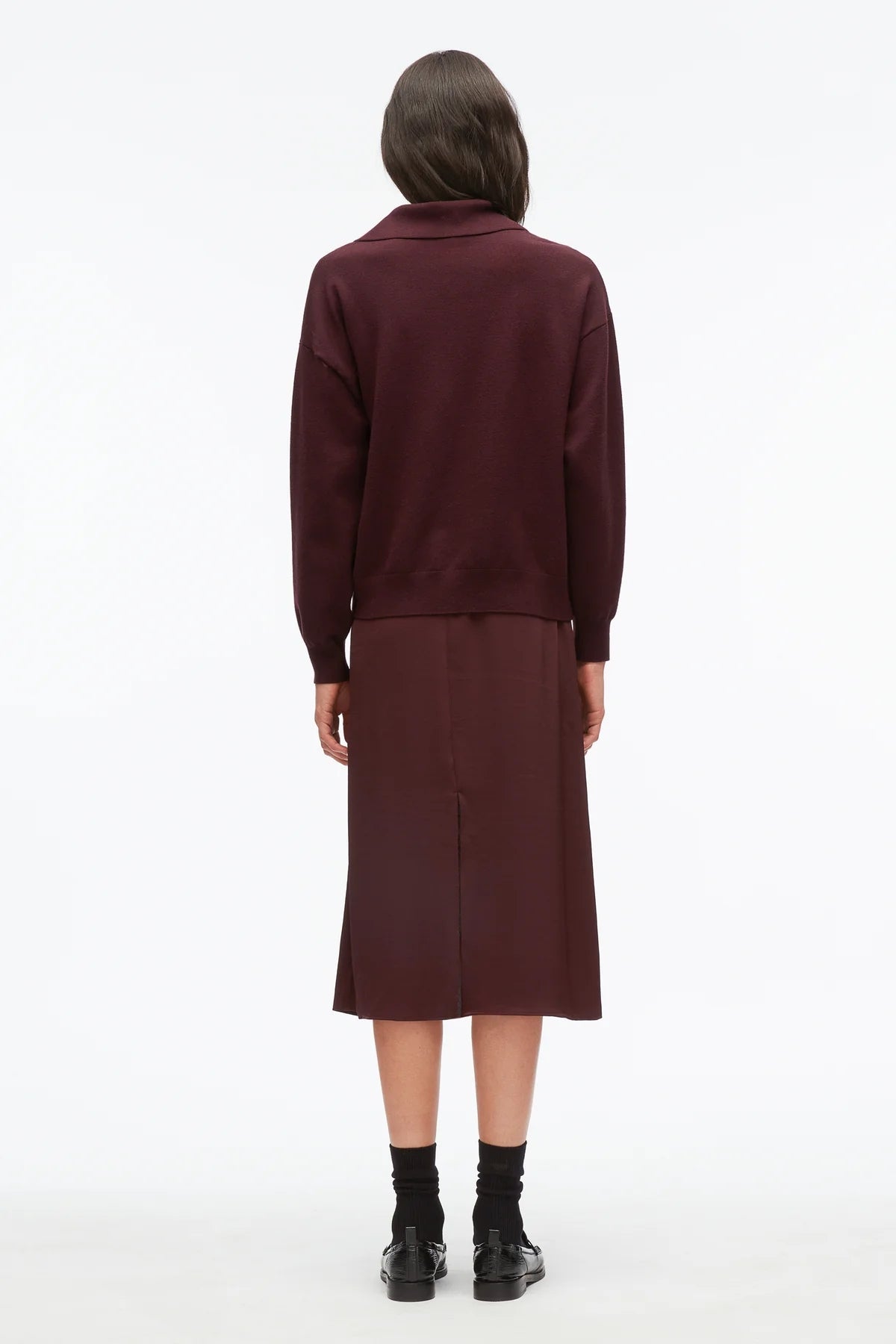 PHILLIP LIM | Merino Twill Polo Midi Dress