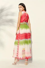 Falguni Shane Peacock | Chevron Affair Chiffon Dress