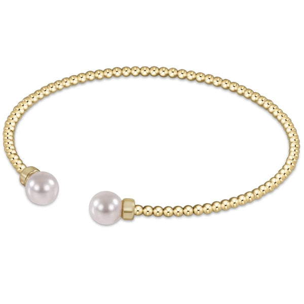 Classic Gold 2mm Cuff-Pearl