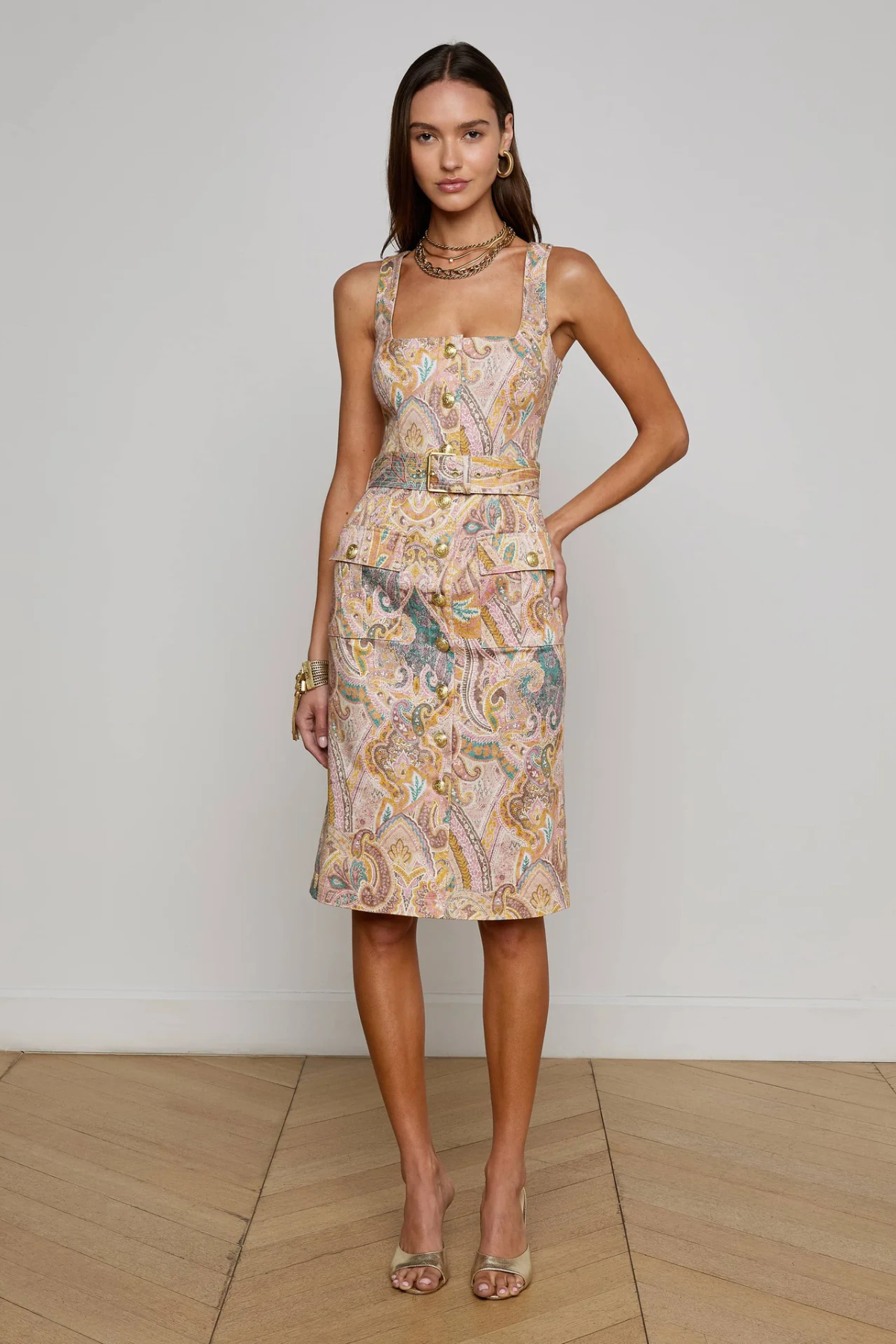 L'AGENCE | IDY BUTTON FRONT DRESS