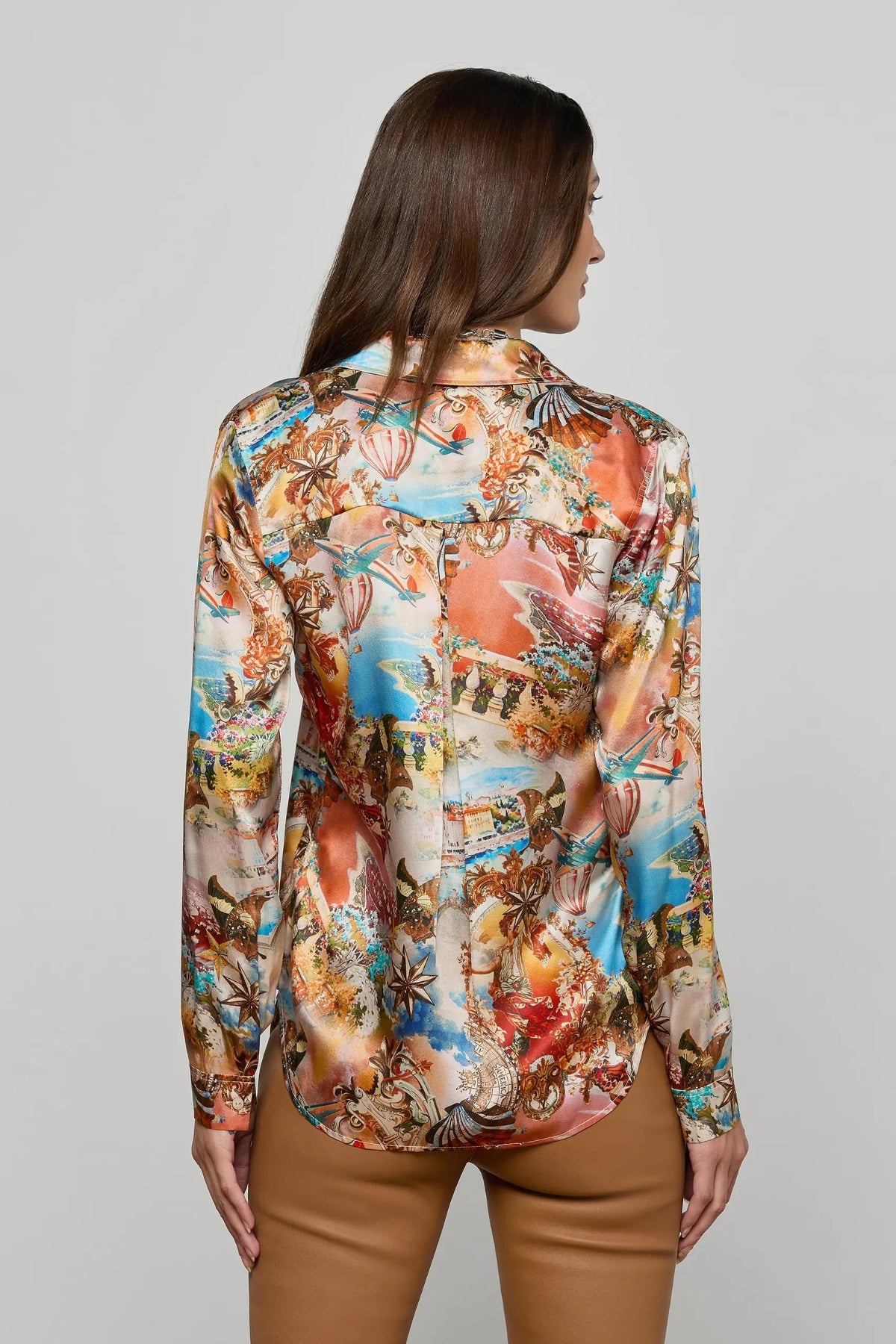 L'AGENCE | TYLER BLOUSE - MULTI COLLAGE