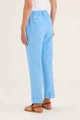 ROSSO35 | SKY BLUE BREEZY LINEN PANT