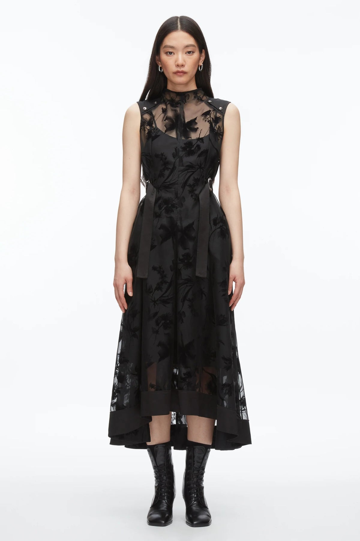 PHILLIP LIM | FLOCKED ORGANZA MIDI DRESS