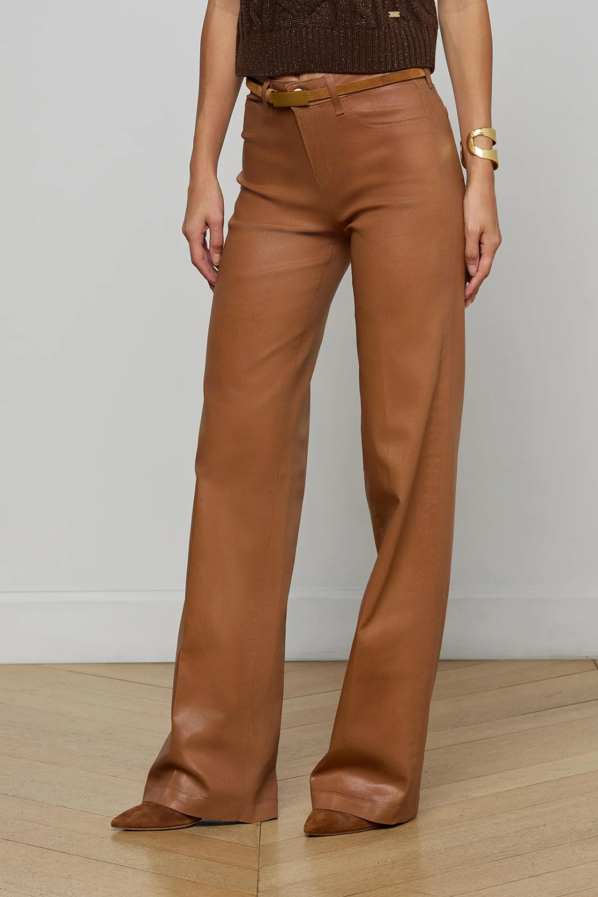 L’AGENCE | CLAYTON WIDE LEG- COGNAC