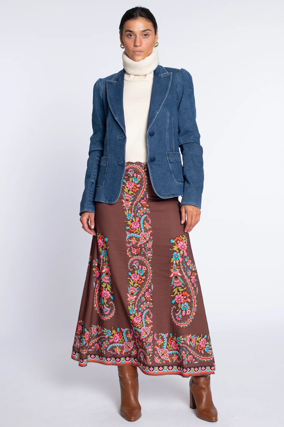 Elizabeth James | Anita Skirt Brown