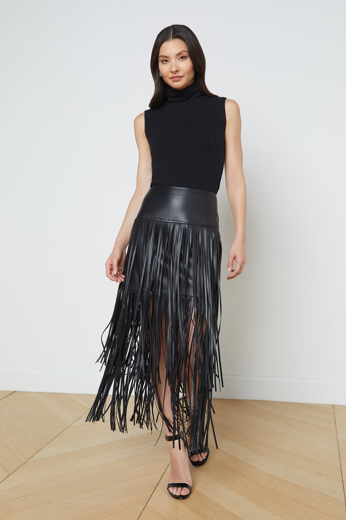 L'agence | Karoline Maxi Fringe Skirt