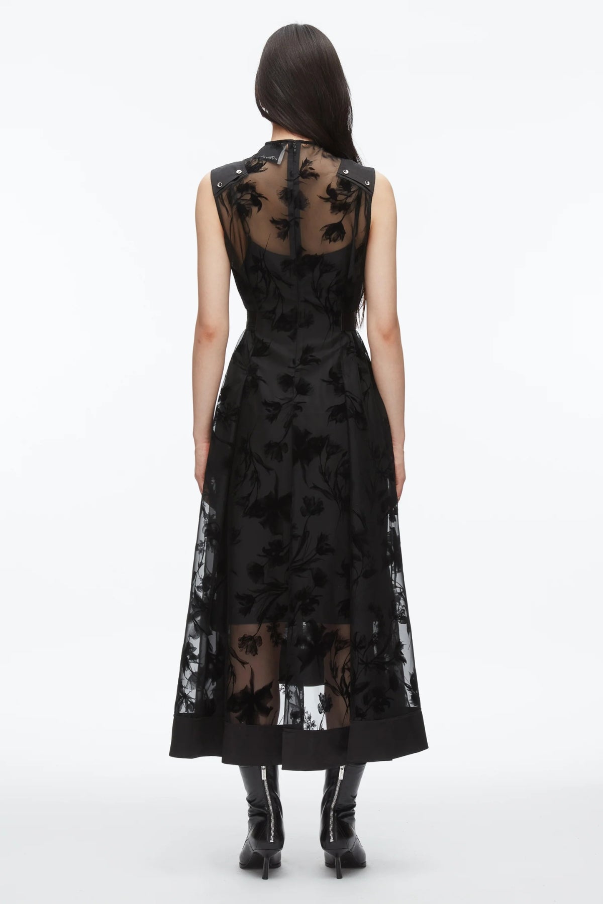 PHILLIP LIM | FLOCKED ORGANZA MIDI DRESS