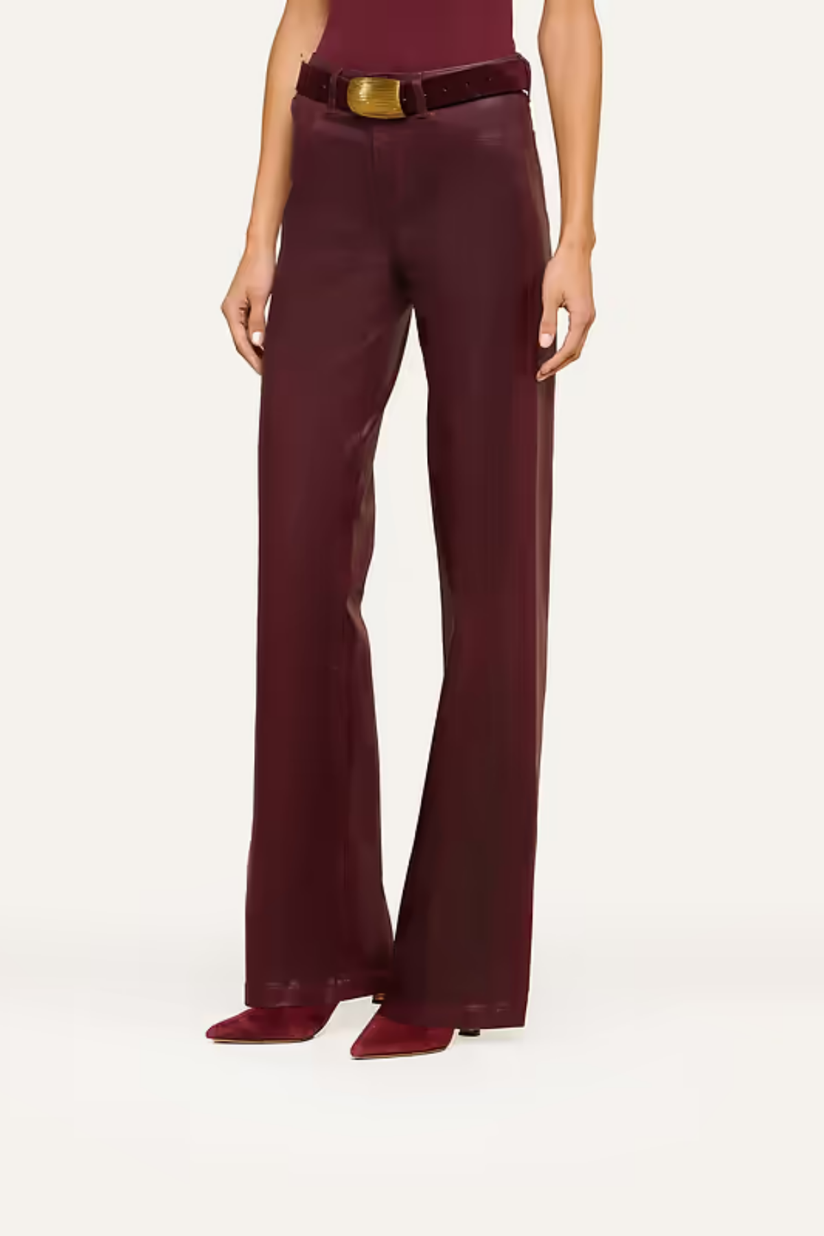 L'AGENCE | Clayton H/r Wide Leg- Sangria