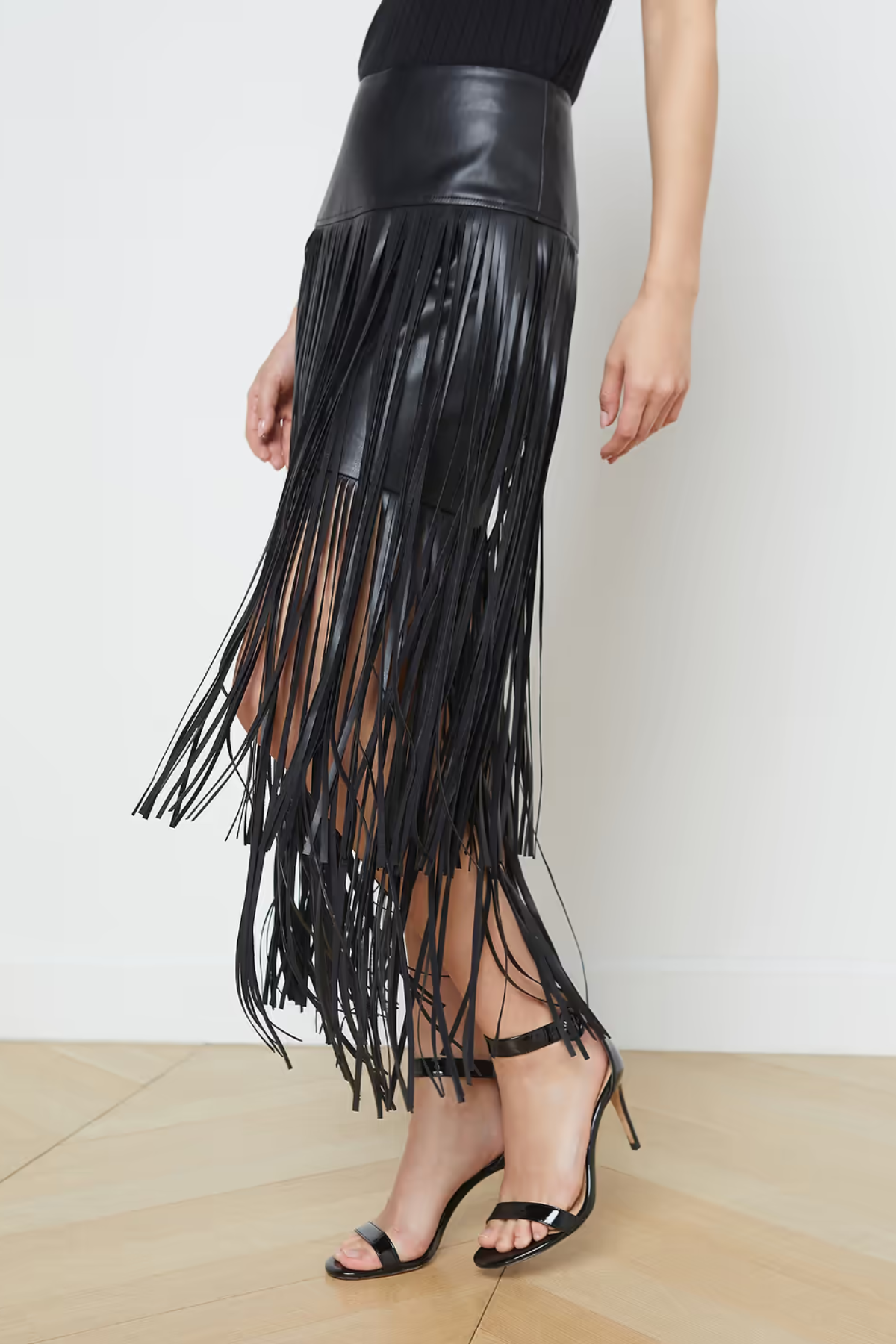 L'agence | Karoline Maxi Fringe Skirt