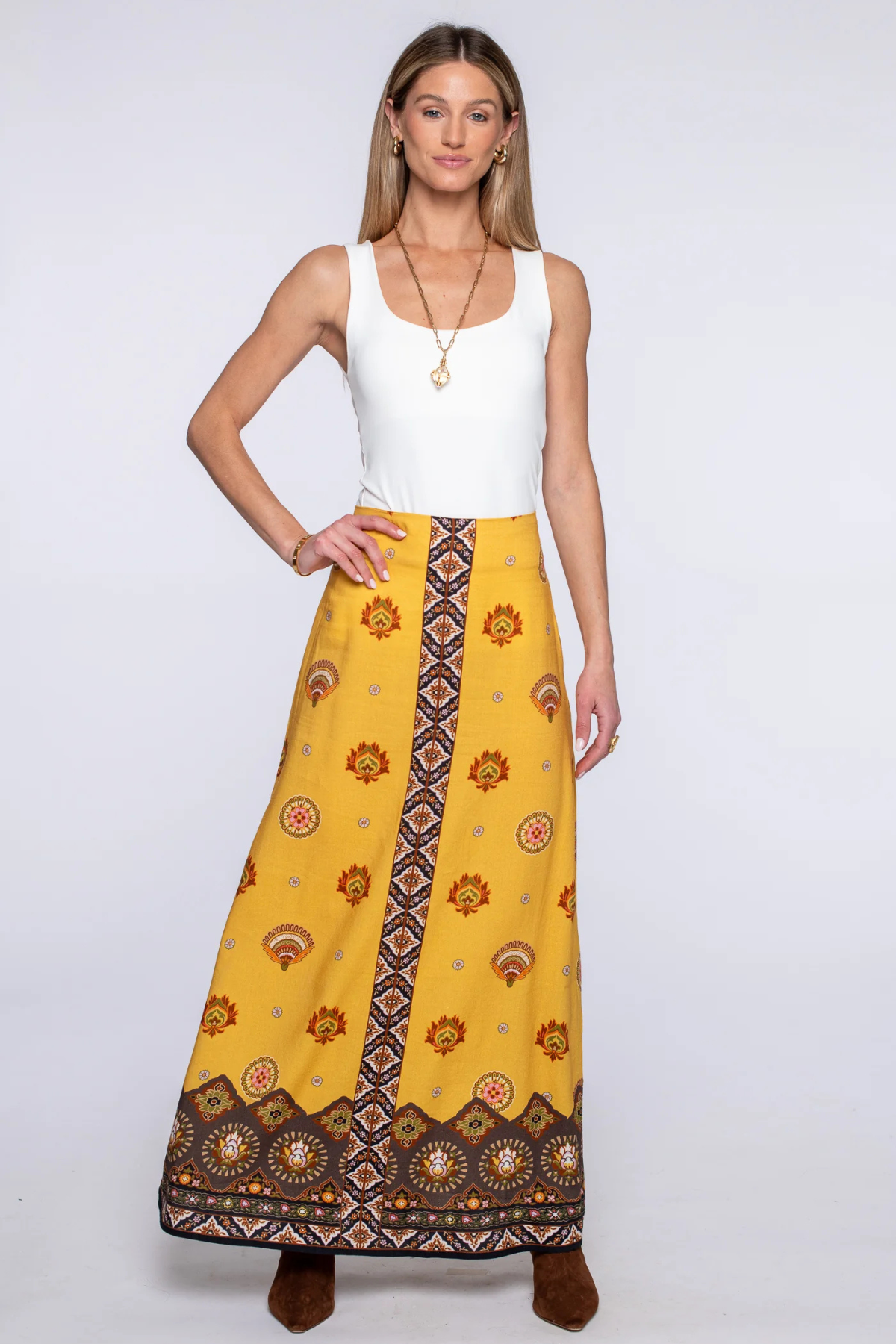 Elizabeth James | Anita Skirt Gold Medallion