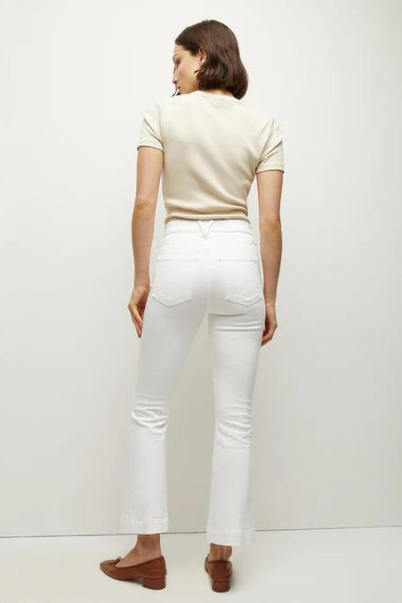 VERONICA BEARD | CARSON  H/R ANKLE FLARE-WHITE