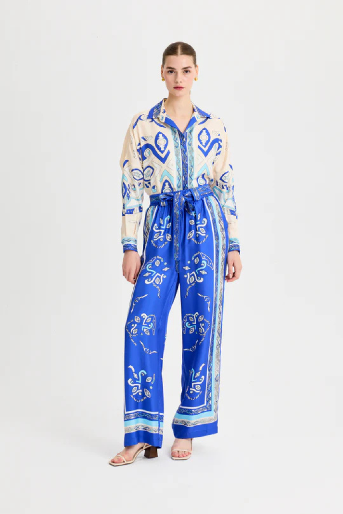 KUTNIA | Zeugma Belted Silk Pants