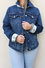 Sharron Jacket - Large Dark Denim