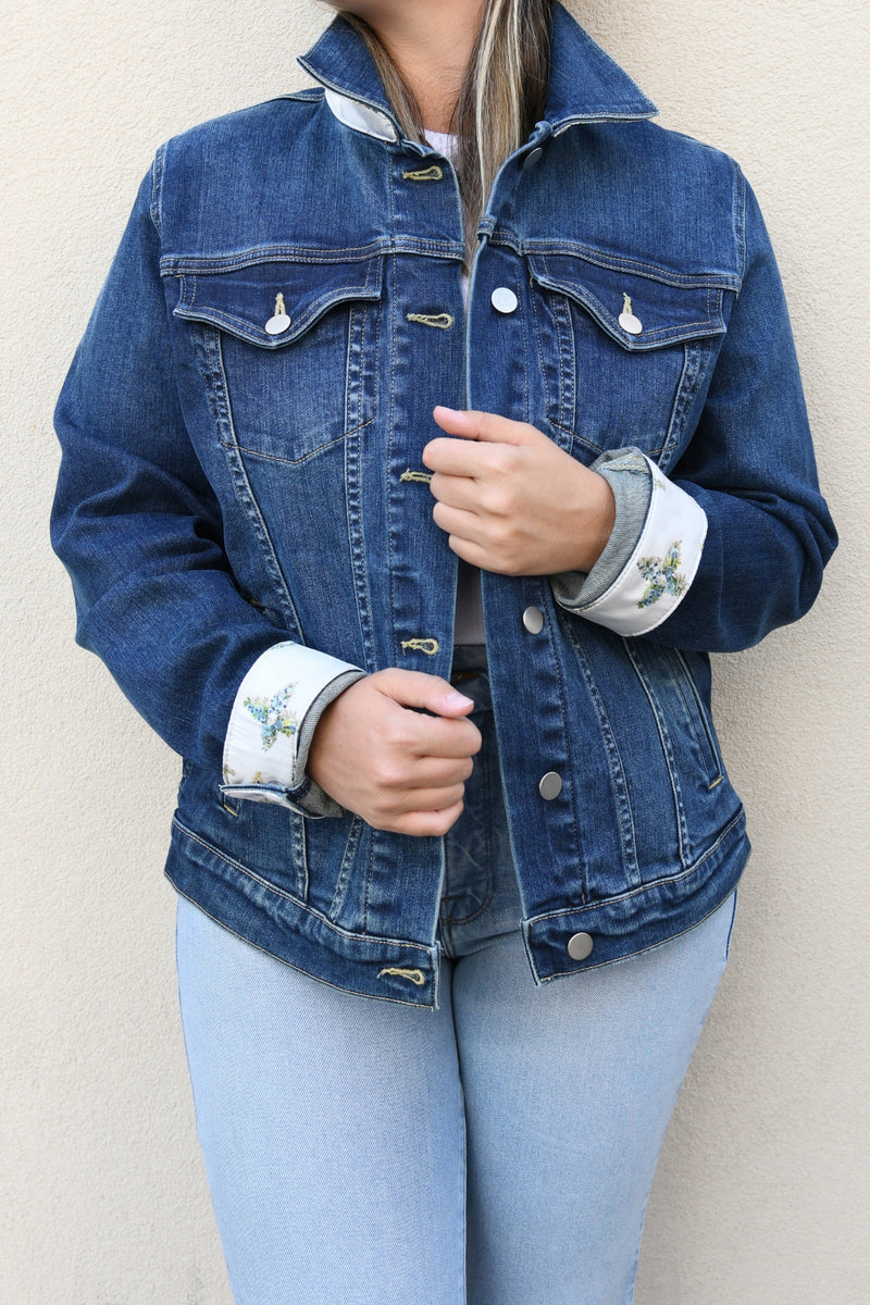 Sharron Jacket - Large Dark Denim