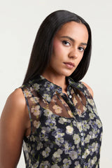 CINQ A SEPT | Mini Tossed Poppies Brisbane Dress
