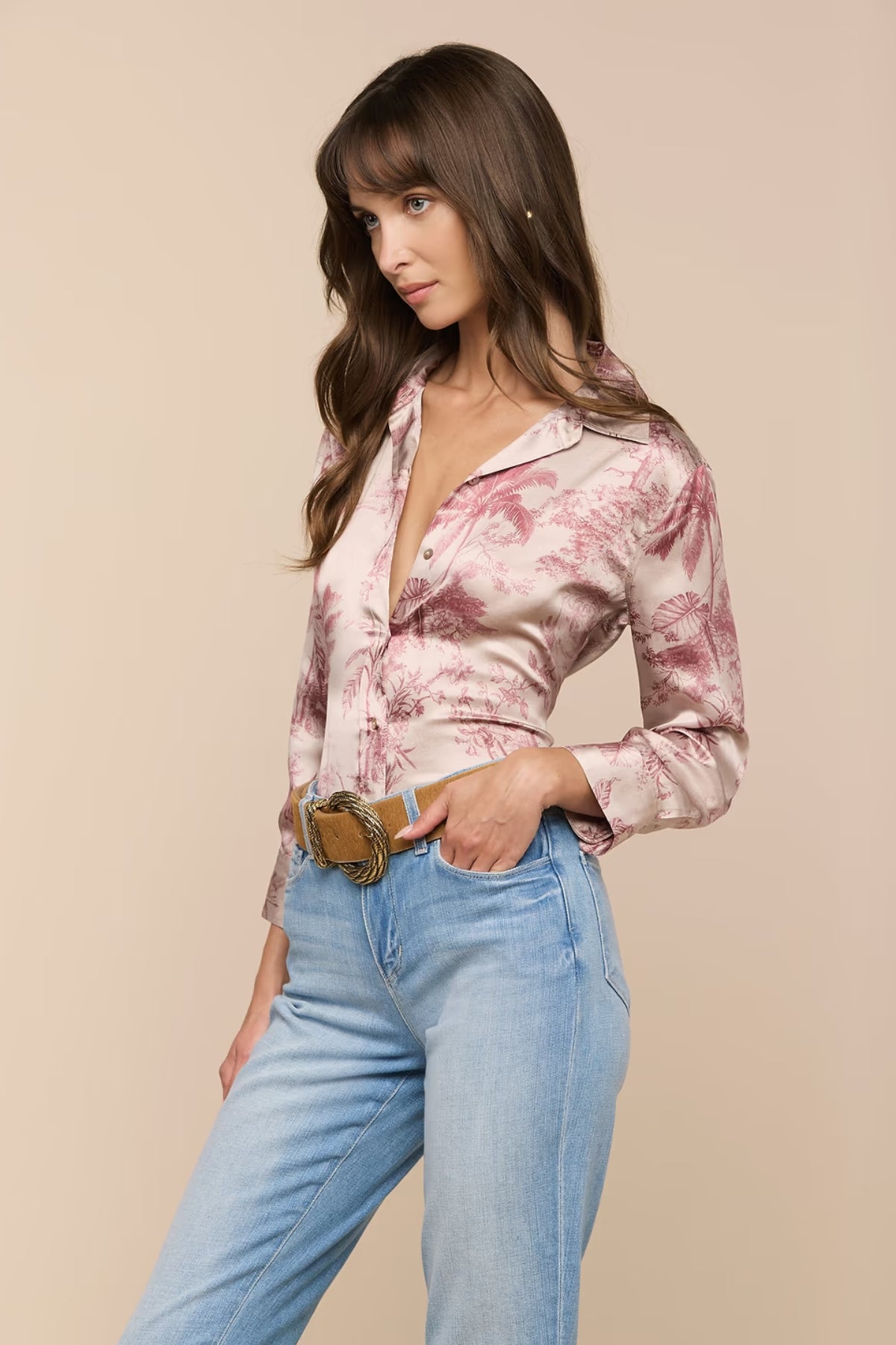 L'AGENCE | Dani 3/4 Sleeve - Jungle Toile