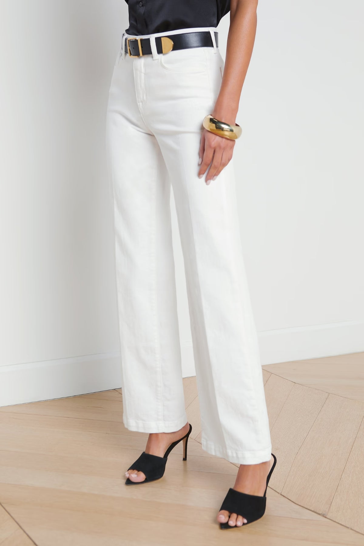 L'AGENCE | SCOTTIE WIDE LEG- BLANC