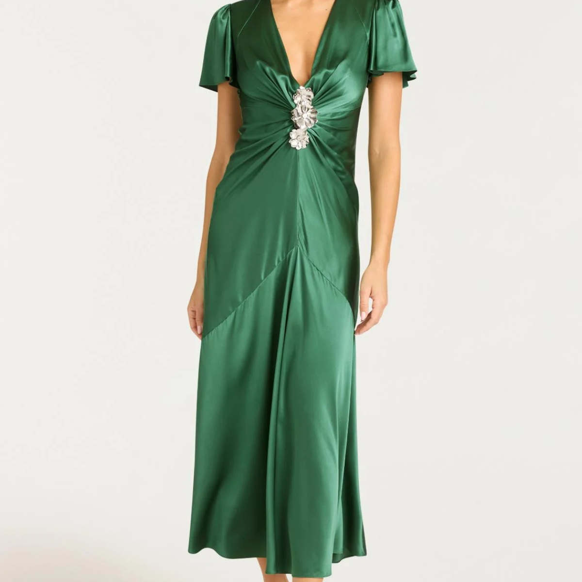 cinq a sept silk fen dress Cinq Sept Fen Burnout-Silk Lace-Trim Sleeveless Midi Dress in Blush sz 6 $695