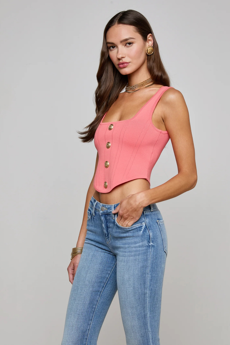 L’AGENCE | SAGA SQUARE NECK KNT CRST