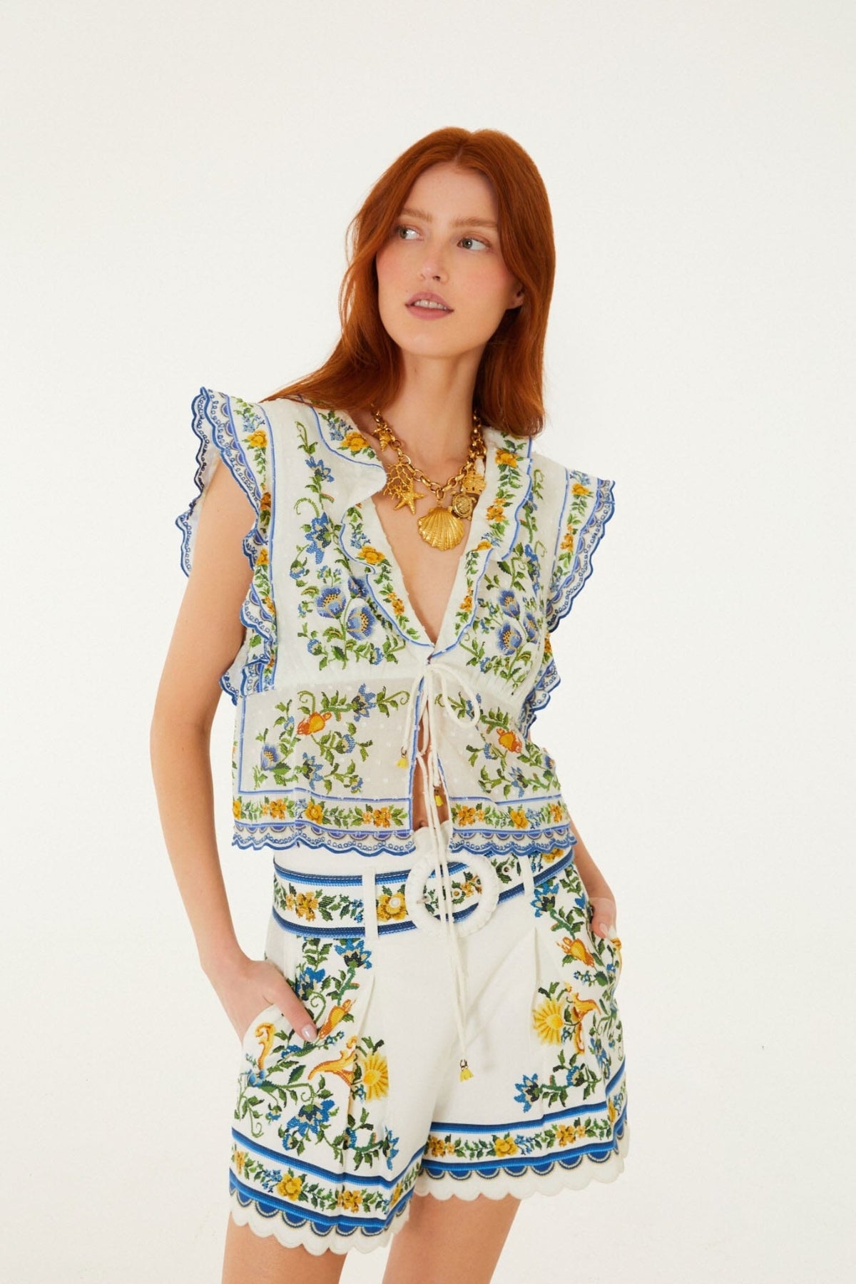 FARM RIO | Emily Floral  Shorts