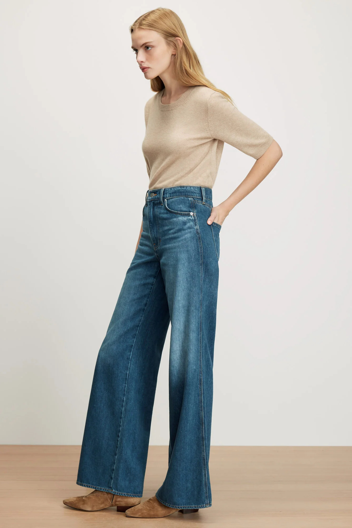 Veronica Beard |Kasey Mid Rise Wide Leg