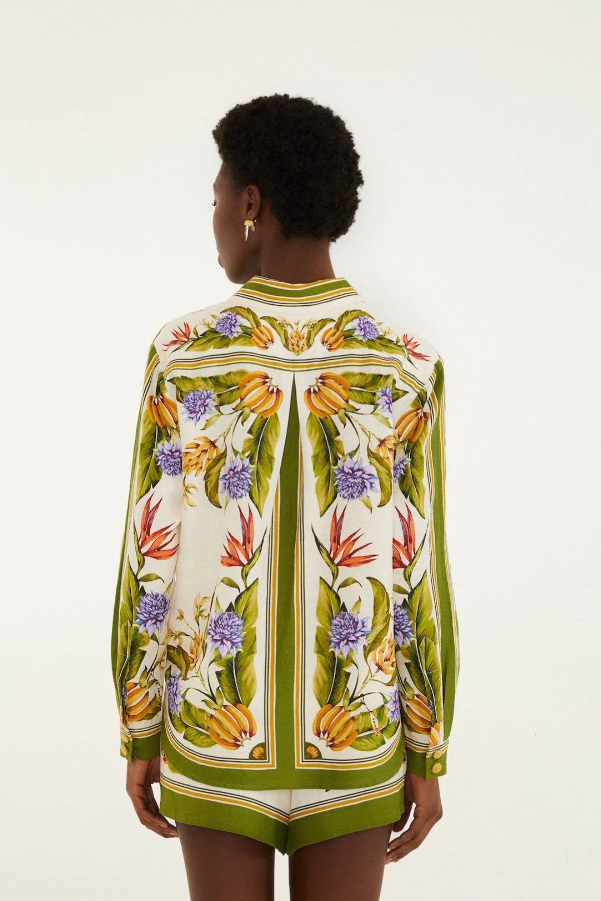 FARM RIO | TROPICAL SCARF SAND SHIRT