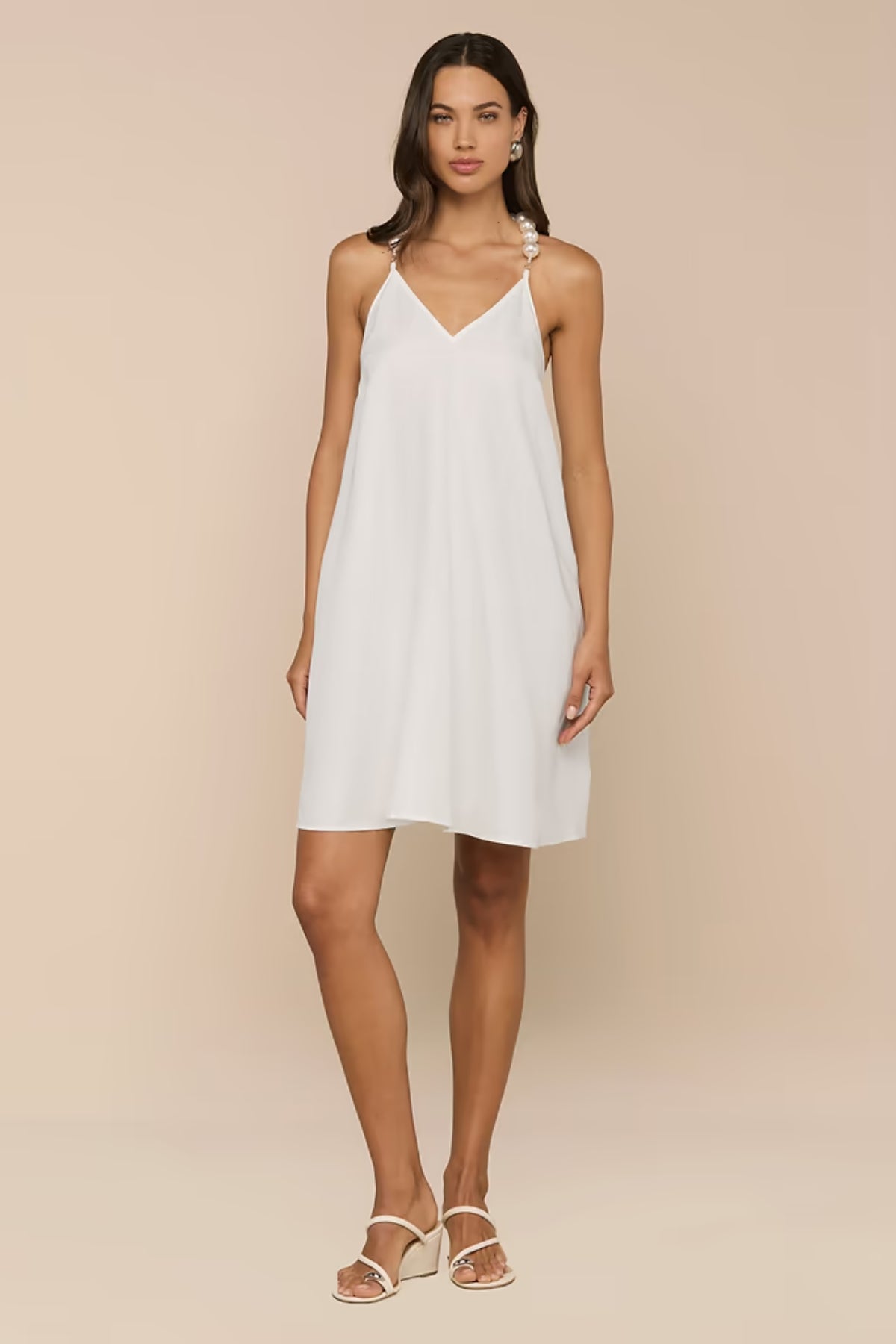 L'AGENCE | Amora Pearl Strap Dress