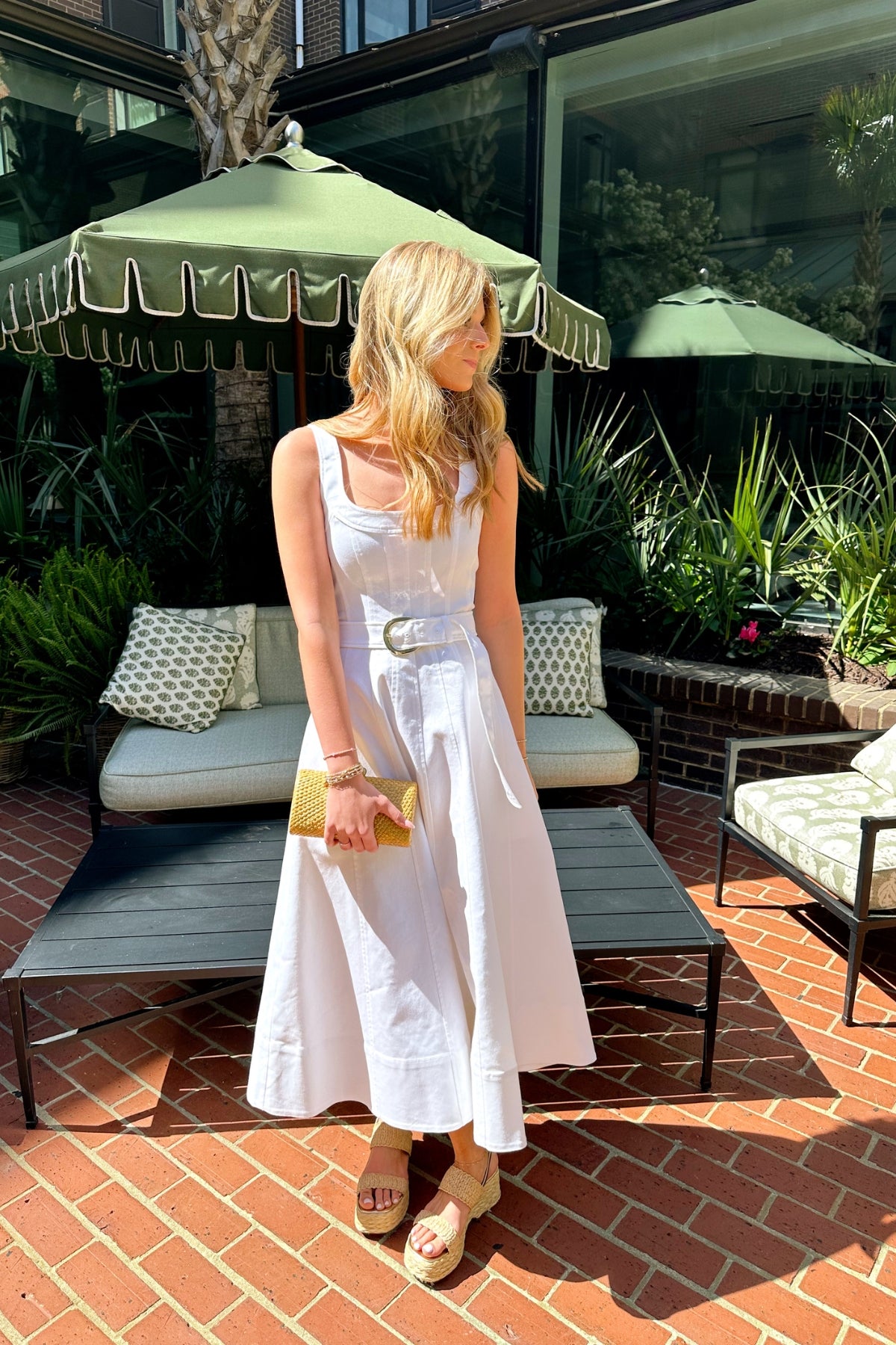 CINQ A SEPT | White Denim Cambree Dress