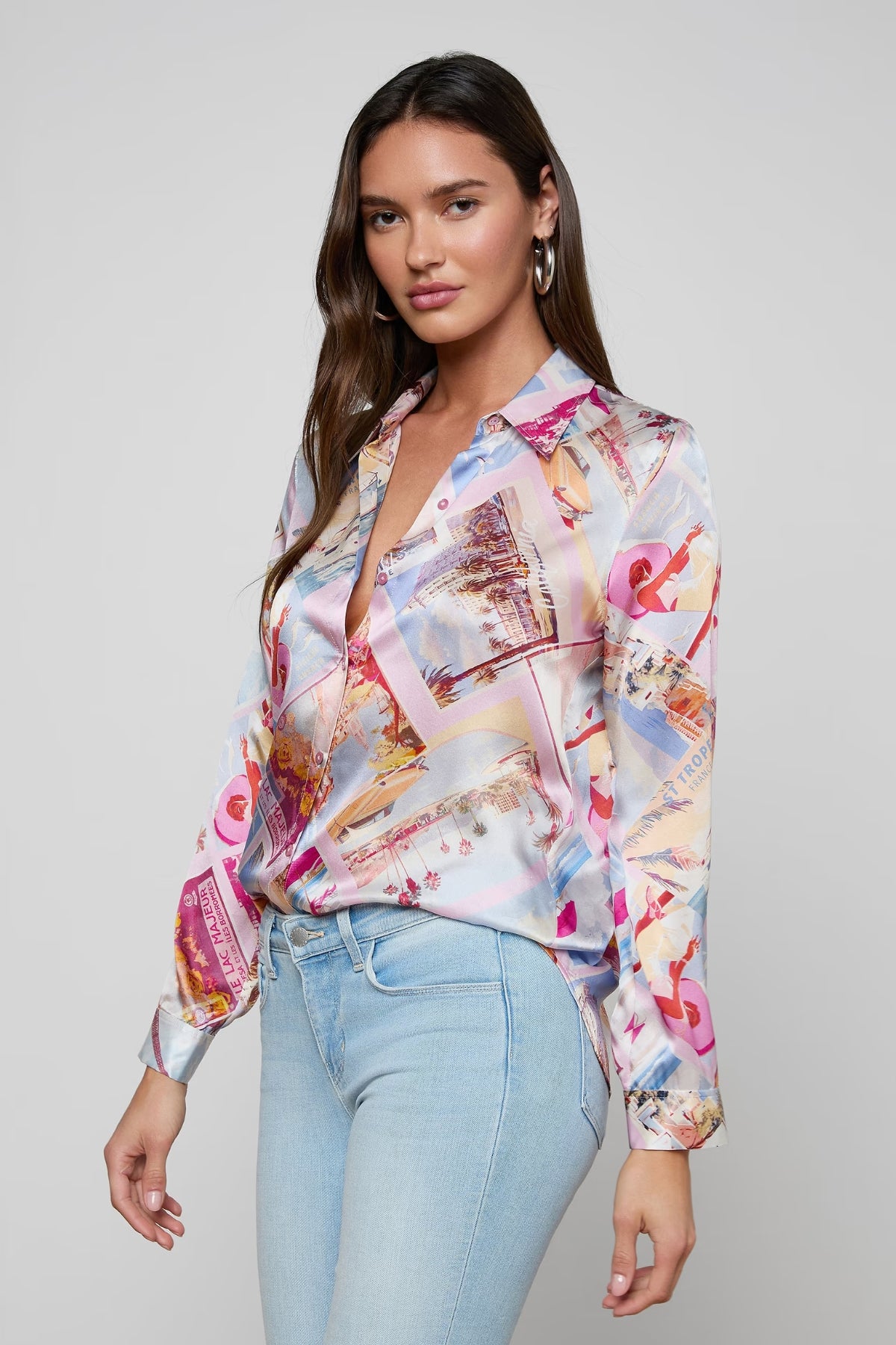 L'AGENCE | TYLER BLOUSE- POSTCARD