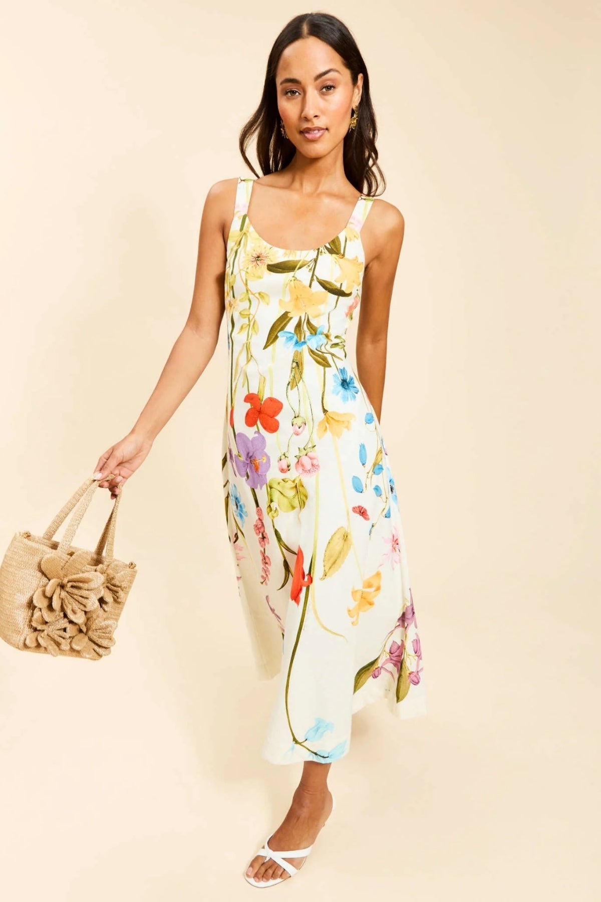 SUGARCANE SLIP MIDI DRESS
