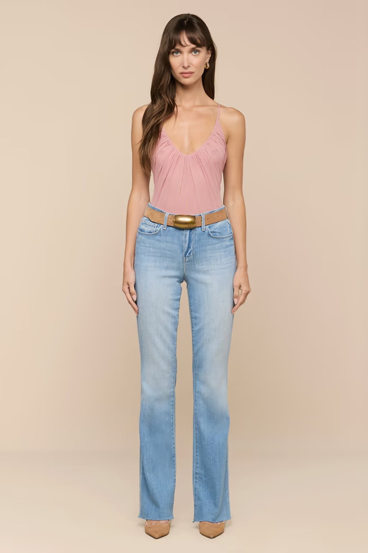 L'AGENCE | Gelina Ruched Bodysuit