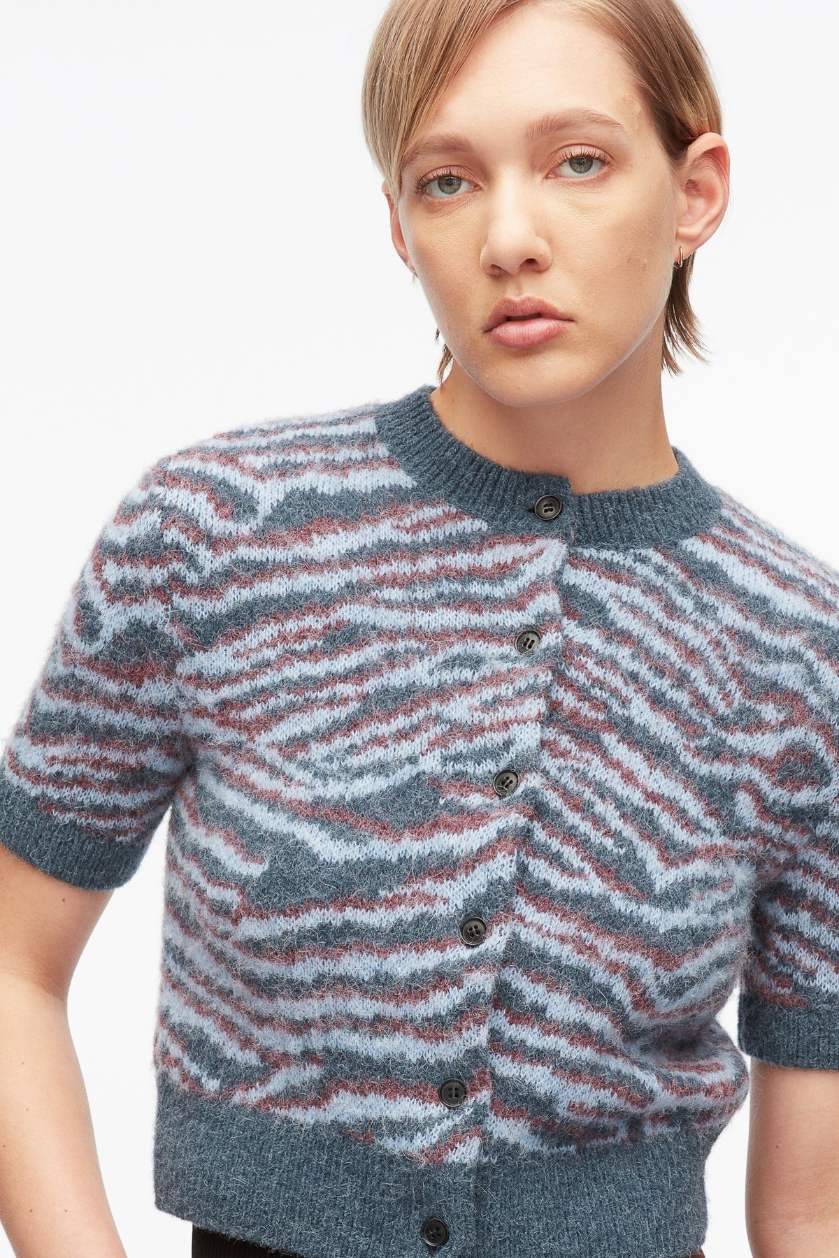PHILLIP LIM | Tiger Button Up Top