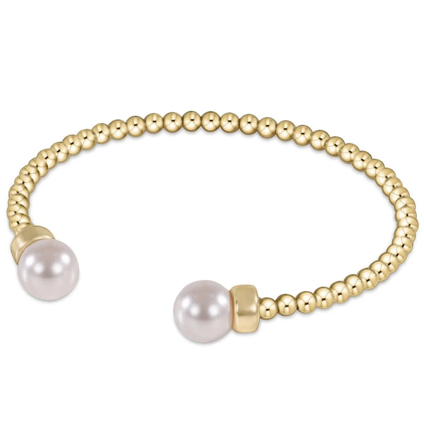 Classic Gold 3mm Cuff-Pearl