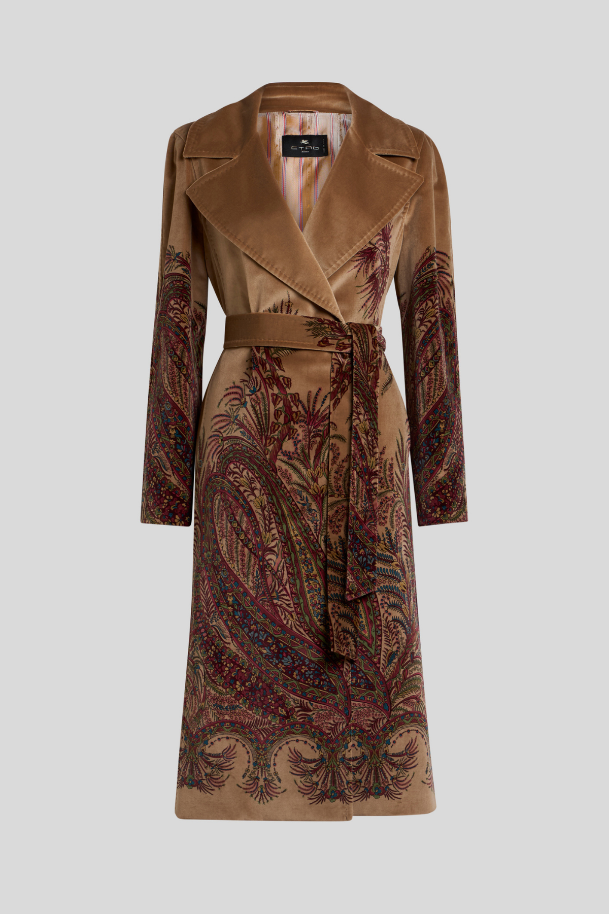 ETRO | Camel Peacock Feather Coat
