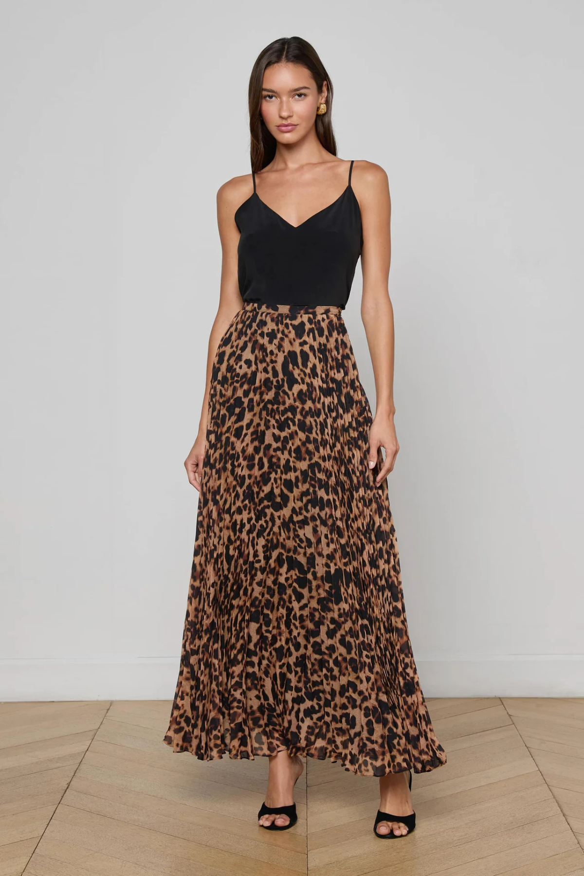 L’AGENCE |TORIN MAXI SKIRT- BROWN