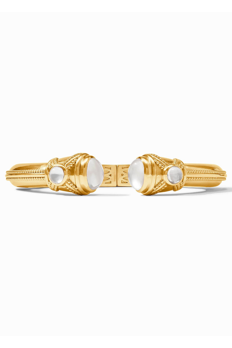 Julie Vos | Cabochon Demi Cuff- Clear Crystal