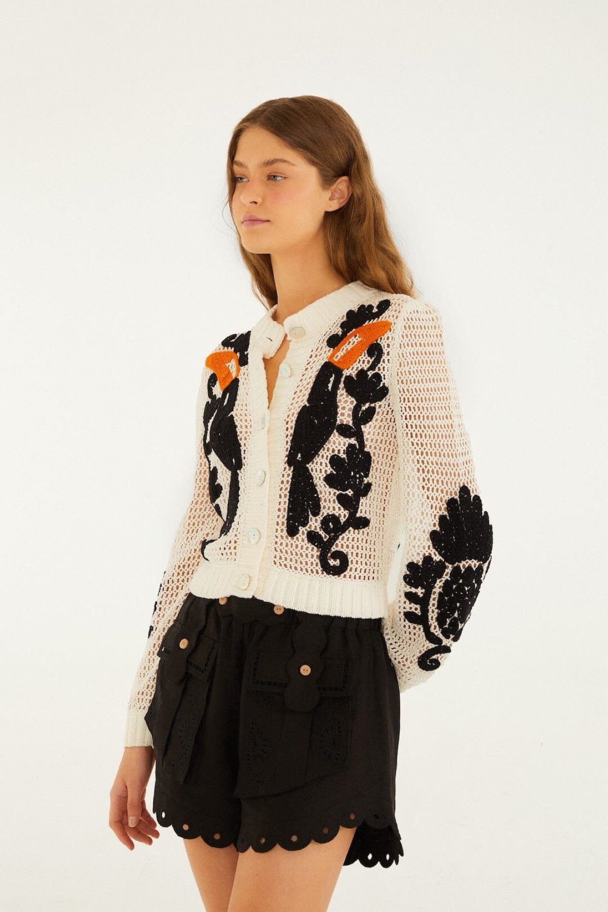 FARM RIO | ARTISANAL BLACK SHORT