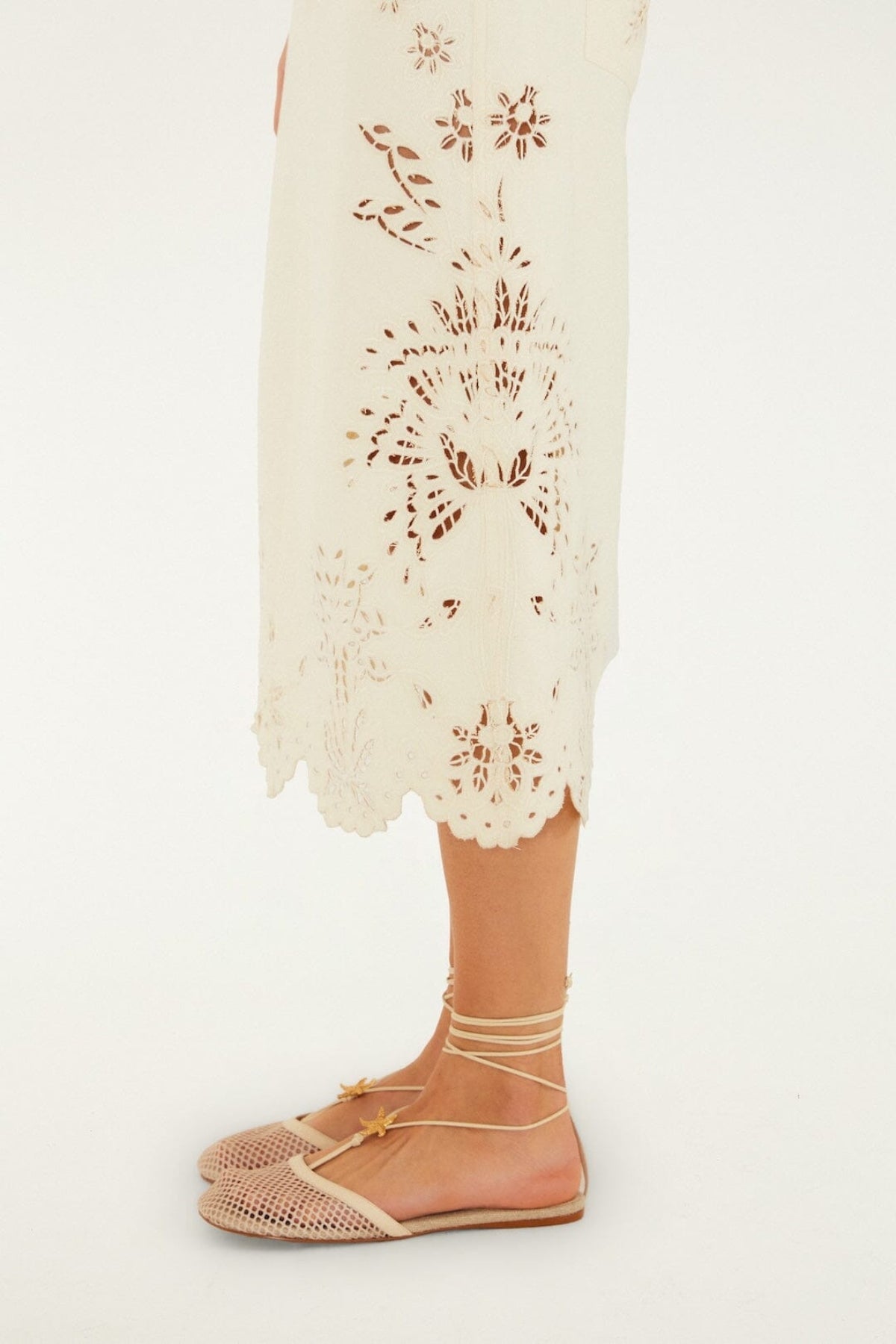 FARM RIO | BEIGE RICHE TWILL SKIRT