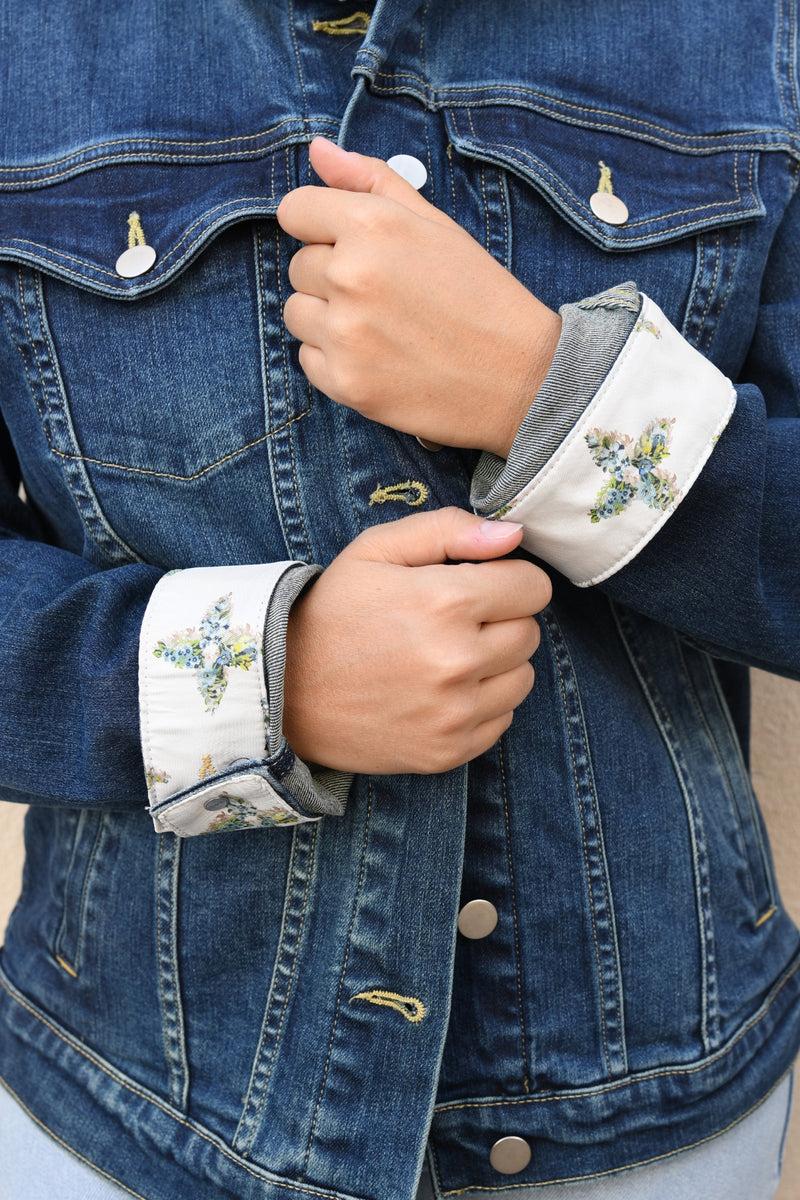 Sharron Jacket - Large Dark Denim