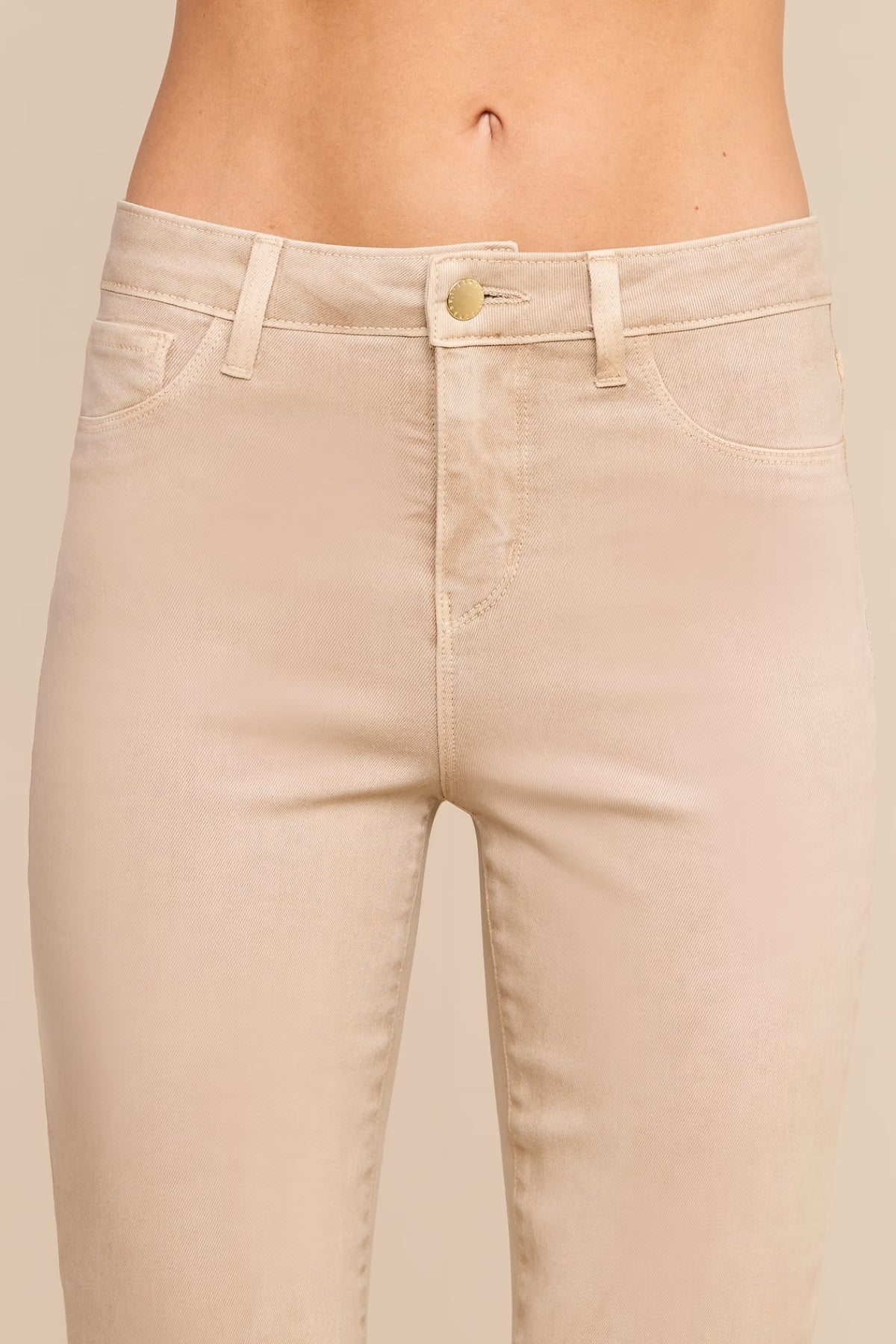 L'agence | Kendra Crop Flare - Antique Birch Coated