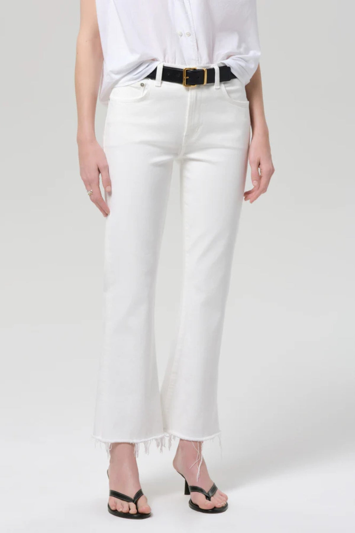 COH | Goldie Kick Flare Raw Hem Soft White