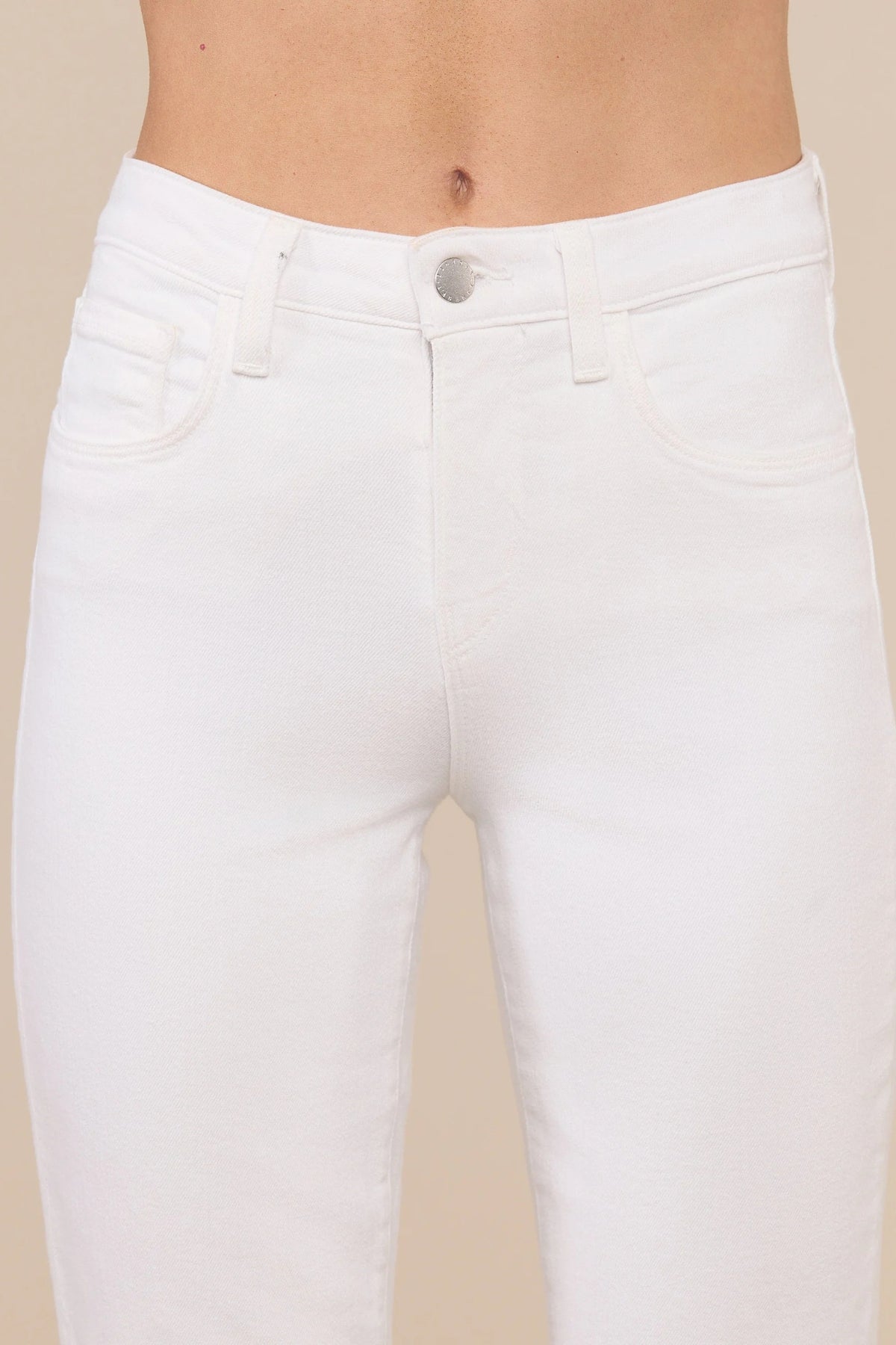 L'AGENCE | KENDRA CROP FLARE- BLANC