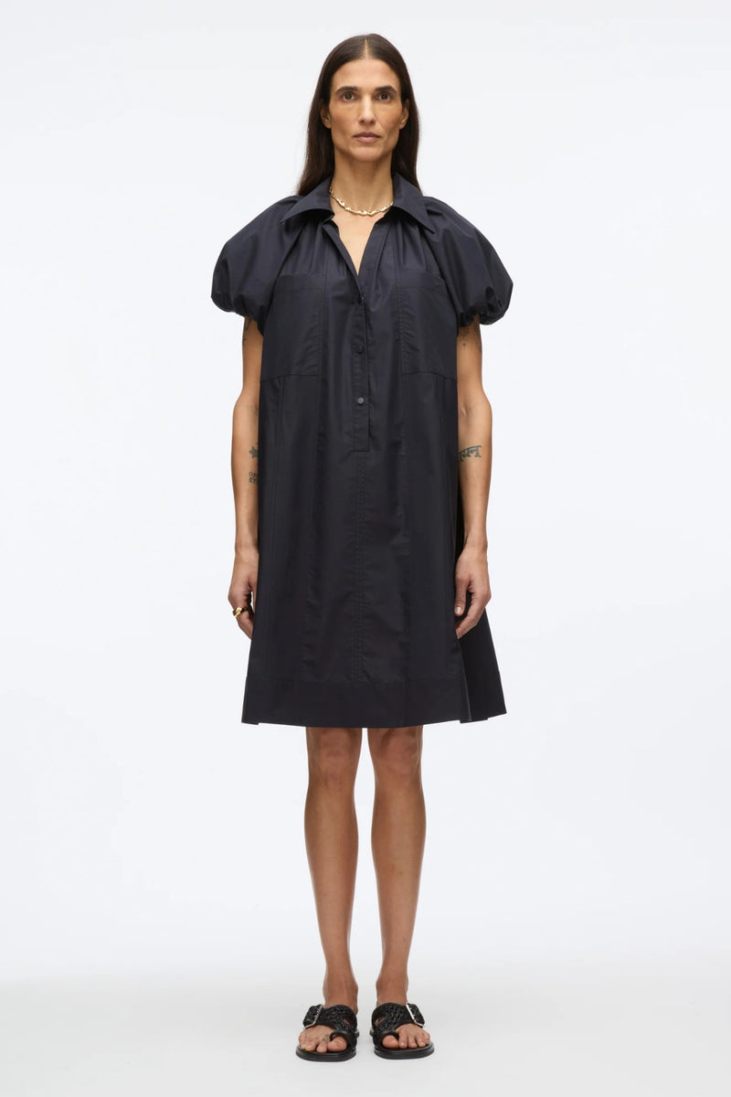 PHILLIP LIM | PUFF SLEEVE SHIRT DRESS- MIDNIGHT