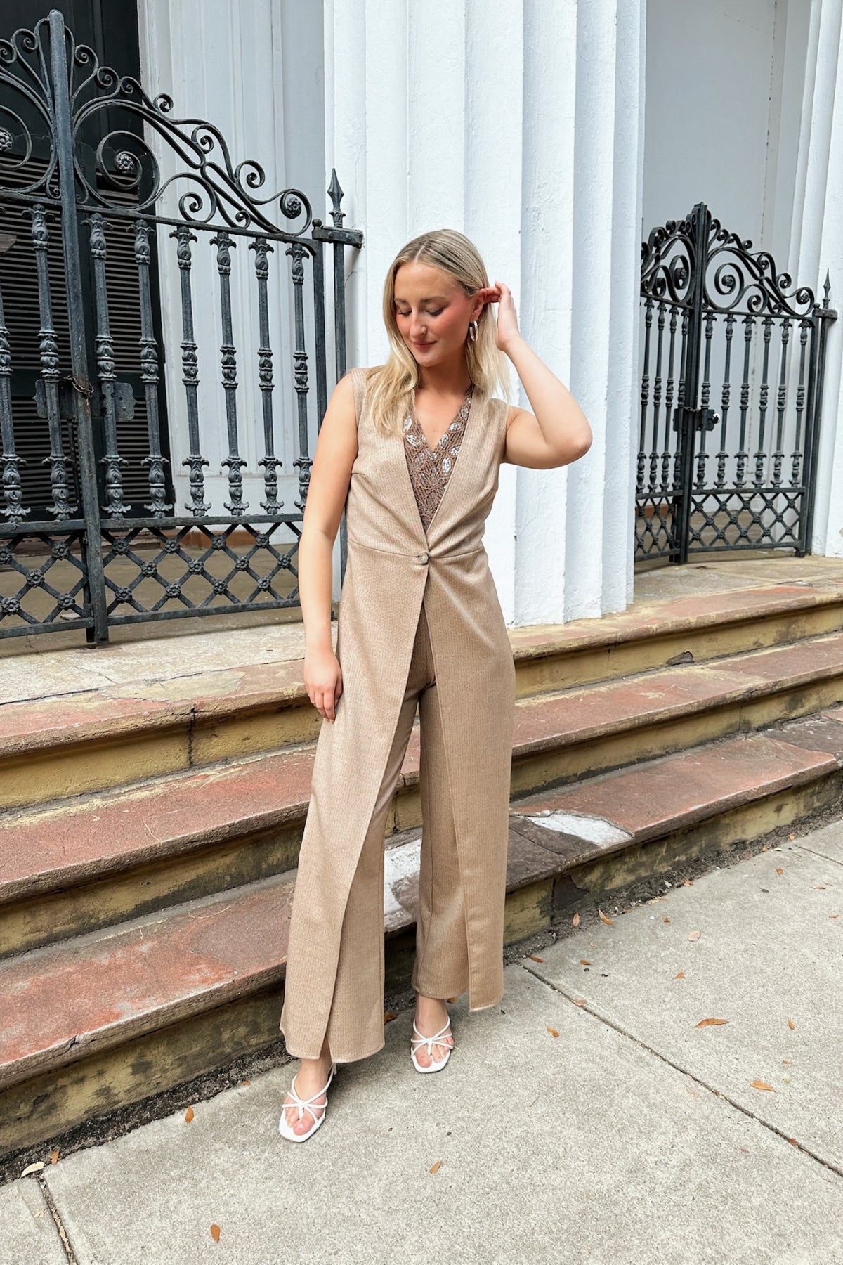 Giselle Sequin Layer Jumpsuit
