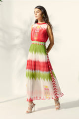 Falguni Shane Peacock | Chevron Affair Chiffon Dress