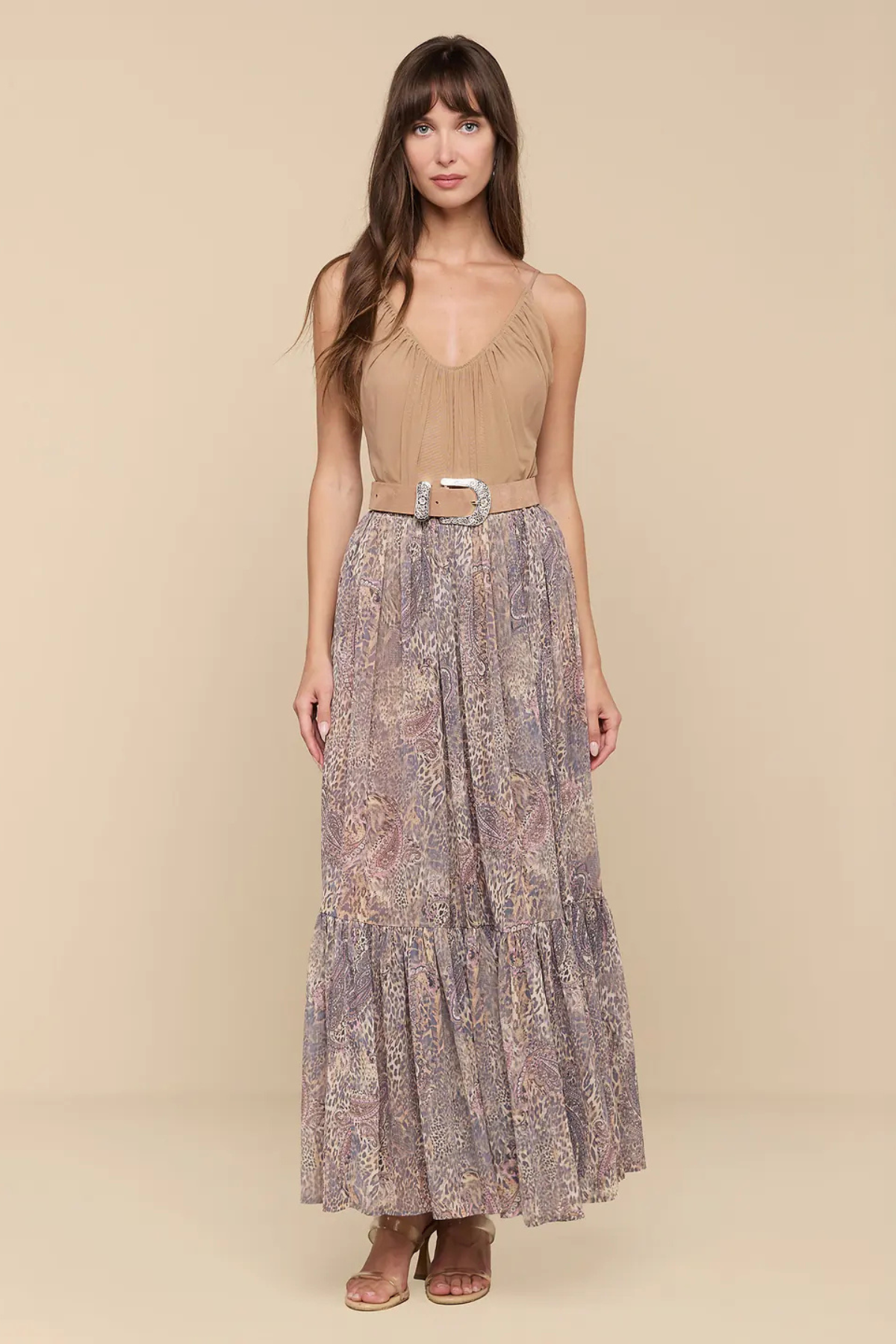 L'AGENCE | Ursie Smocked Maxi Skirt
