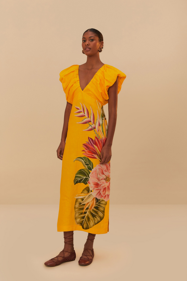 FARM RIO | SPRING AWAKENING MIDI DRESS